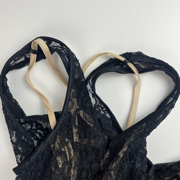 EVER BEAUTY True Y2k Vintage Sheer Floral Lace Slip Dress Boho Dark Coquette - Picture 11 of 14